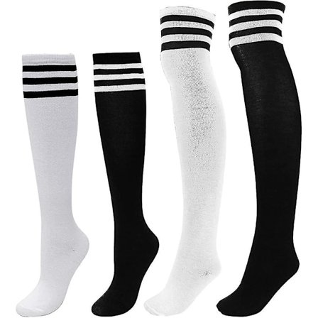 Knæhøje sokker sæt kvinder fodbold sport sokker college cheerleader kostume lår Heilwiy gave