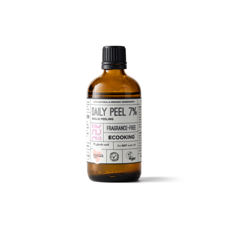 Ecooking Daily Peel 100 ml - Eksfolierende, Fugtgivende m. Glykolsyre, Hvidtjørnsekstrakt og Hyaluronsyre