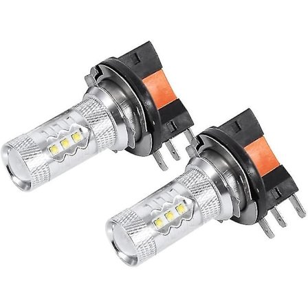 H15 LED Pærer, 2 stk. Hid Hvid 80W H15 LED Pærer H15 Daglys Lampe Til Daglys Lampe