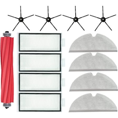 Tillbehör till Roborock Q7 Max + Tygdukar Mopp Sidoborstar Ma