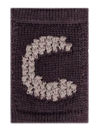 Knitted Letter C, Nature Brown Smallstuff