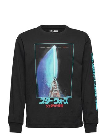 Teen | Star Wars 100% Organic Cotton Graphic T-Shirt T-shirts Long-sleeved T-shirts Svart GAP