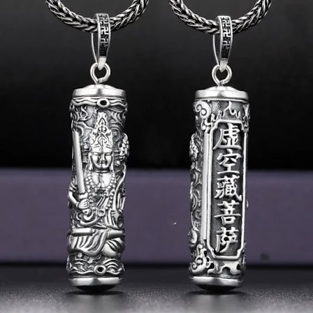 Retro Buddha Shurangama Mantra Halskæde til Mænd Smykker Mode Sølv 925 Halskæde Mandlig Halskæde Drengefødselsdagsgave