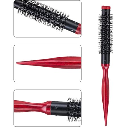 1 st liten rund hårborste, rund hårborste, termisk lockig liten rund borste