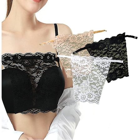 3 stk. Dame blonder anti-peep usynlig BH undertøy personvern klips på falske camisoler kløft innlegg vest