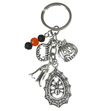 Nyckelring Halloween Spindel Spöke Vampyr Spiderweb Ghost Multicolor