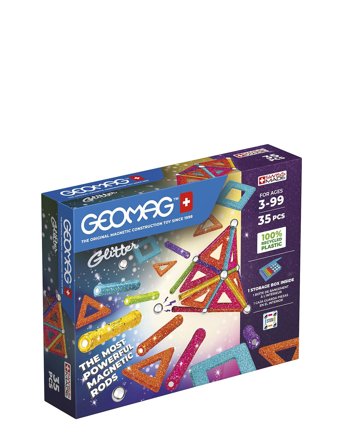 Geomag | Geomag Glitter Panels Recycled 35 Pcs | ONE SIZE