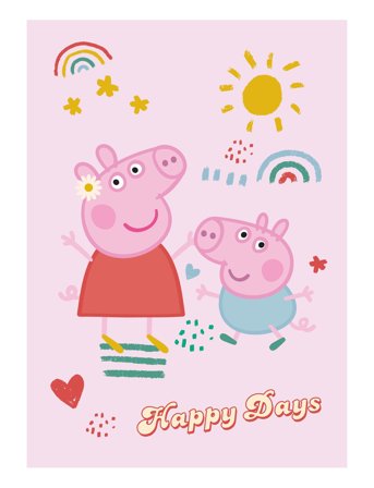 BrandMac Fleece Peppa Pig - Pep 1014 C - 100X140 Cm - Multi/patterned - 100X140CM