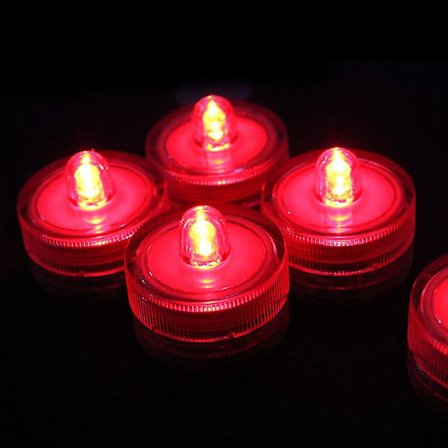 12 st Super Ljusa Vattentäta - Mini LED-Teeljus (r