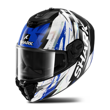 Cască Integrală Shark Spartan RS Hibolt Crom Negru/Albastru Crom XS