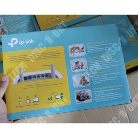 Trådlös router - TP-Link - WR841N - 300 Mbps - 2.4G - Inbyggd brandvägg