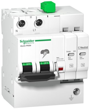 Schneider Electric A9L16298 Overspenningsvern integrert fraskiller 230V, 1.5 kW, Stikkontakter & kabler