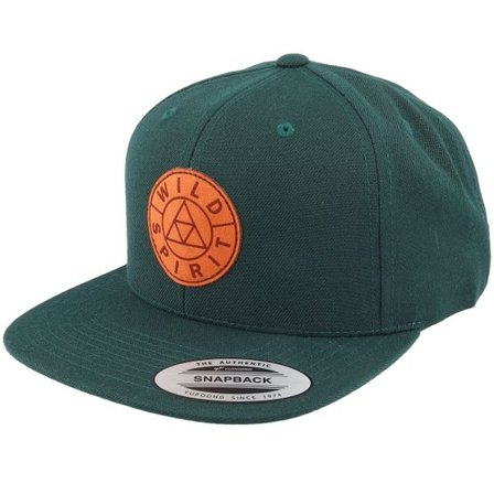 Wild Spirit - Grön snapback Keps - Logo Basic Mountain Classic Spruce Snapback @ Hatstore