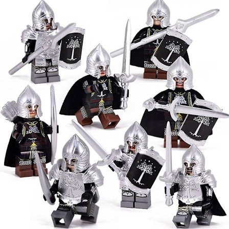 Laadukkaat High Lord of the Rings Gondor Soldier Heavy Armor Soldier Middle Earth Era Rakennuspalikat