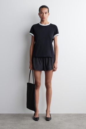 COS Shrunken Ringer T-Shirt in Blue - Women