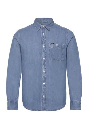 Leesure Shirt Tops Shirts Casual Blue Lee Jeans