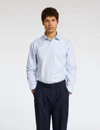 Selected Slmslimfinn Ethan Shirt Ls Spread Noos - Blue - XL