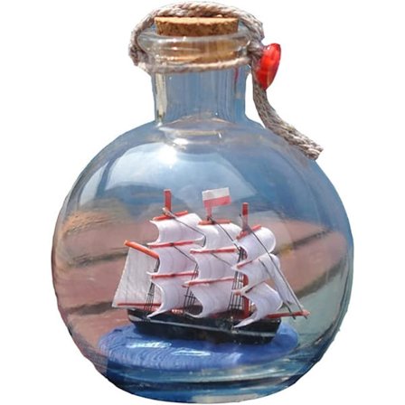 Sejlbådsdrivflaske, kreativ glas ocean serie båd