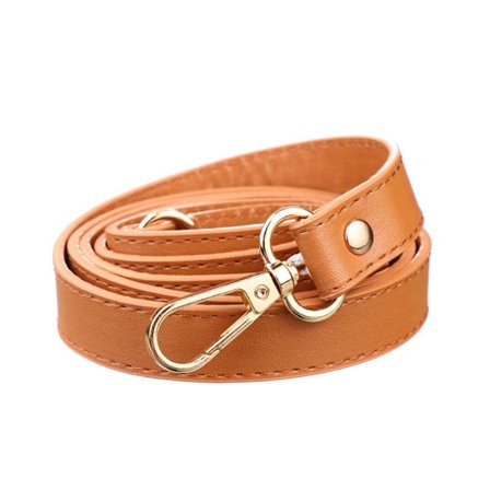 120cm Lærrem Håndveske Belter KHAKI&GOLD