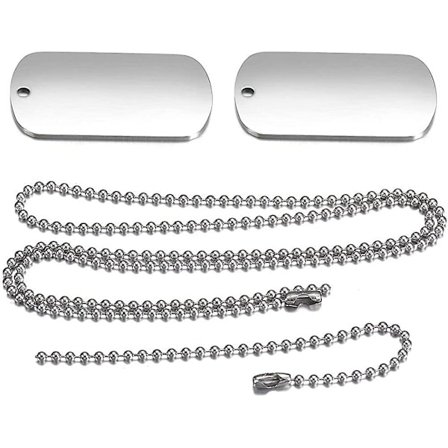 Hærmes Dobbelt Hundemærke Vedhæng Mænds Halskæde, Lmell Biker 70cm Kuglekæde