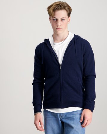 RYVLS Cashmere Blend Zip Hoodie Blauw Hoodies Jongens - Kids Brand Store