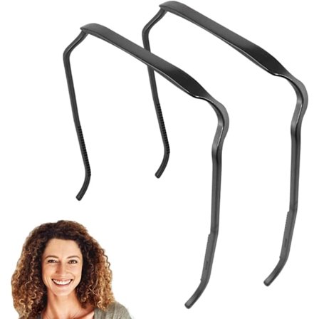 2st fyrkantigt pannband, stort pannband för tjockt hår Pannbandet som passar som solglasögon, fyrkantigt pannband som solglasögon lockigt hår Plast 