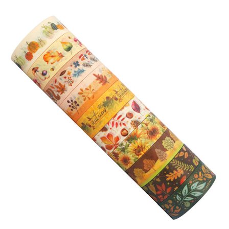 Washi Tape-set, 10 Rullar Vintage Guld Washi Tape, Bred Dekorativ