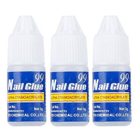 3 st Nagel lim, tipplim, lim för lösa naglar 3g