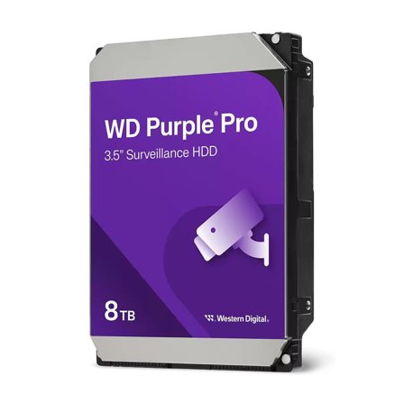 WD Purple Pro 8TB Surveillance Hard Drive, 2.5" SATA, 7200rpm, 256MB cache