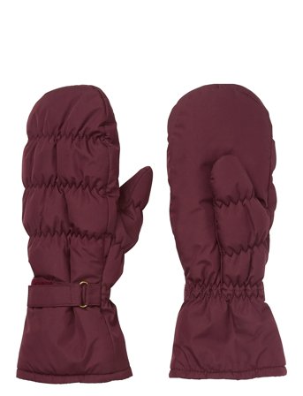 Becksöndergaard Padded Nylona Mitten - Burgundy - L/XL