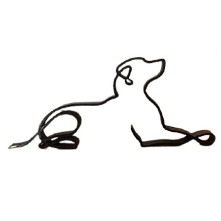 Abstrakt hundprydnad Modern djurskulptur F F