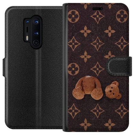 Kompatibelt Plånboksfodral till OnePlus OnePlus 8 Pro Grafiskt monogrammönster med en stiliserad nalle i konstnärlig stil