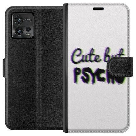 Kompatibel Tegnebogsetui til Motorola Moto G72 Rainbow-farvet legetøjsfigur med et glad ansigt og farverige cirkler i en legesyg studieillustration