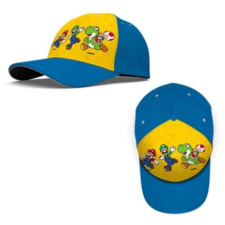 Keps Cap Baseball Barn 017011 SUPER MARIO LJUSBLÅ/GUL 52/54cm VÄ