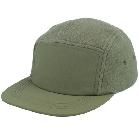 Beechfield - Grön 5panel Keps - Blank Olive Green Recycled Fleece Camper 5-Panel @ Hatstore