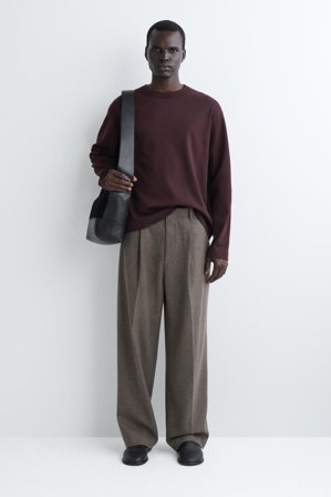 COS Homme T-Shirt Décontracté À Manches Longues En Jersey in Rouge