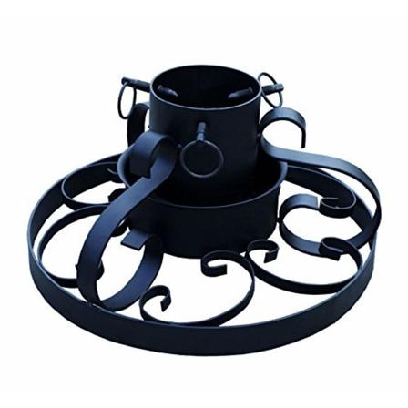 Antikt Metal Juletræsstativ - 35 cm - Juletræsstativ med Vandskål black
