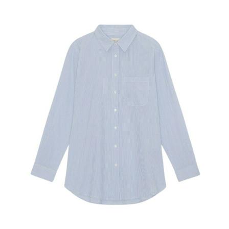 Moshi Moshi Mind gaia shirt stripe , Blauw , Dames , Maat: L