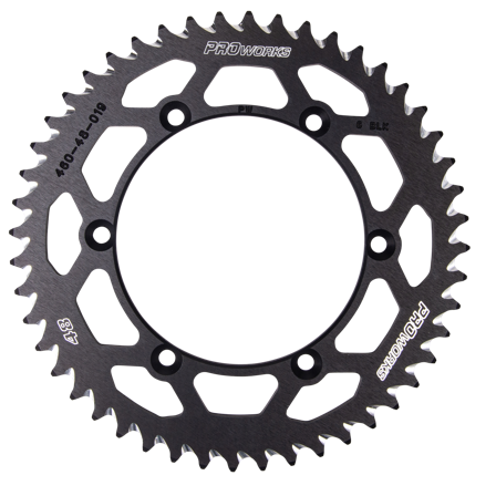 Proworks Aluminum Rear Sprocket Black - Kawasaki KX 450F 2006-2018
