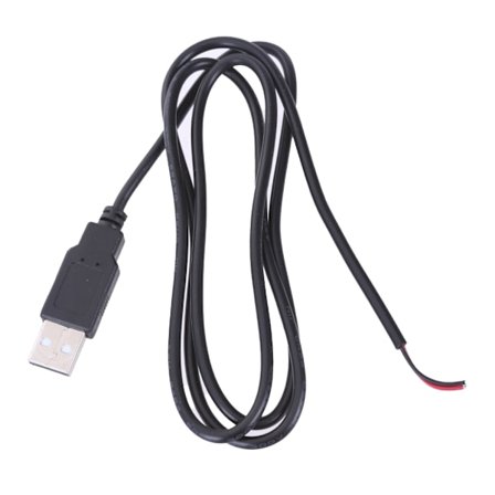 Virtalähdekaapeli 22AWG USB-uros latausjohto USB-avopäinen kaapeli