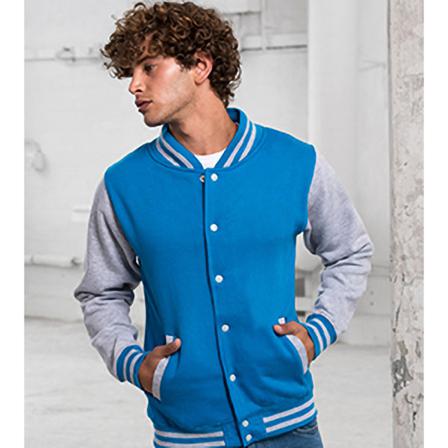 Awdis Unisex Varsity Jacka 3xl Fire Röd / Vit