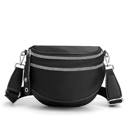 Crossbody Bag Dame Wide Strap Bum Bag Dame Stilig Skulderveske Ryggsekk -HG
