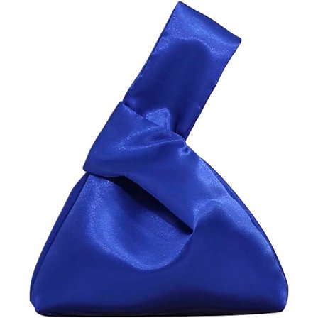 dusa Dam Satin Aftonväska Clutch Handväska Mini Handväska Liten Tote Royal Blue One Size