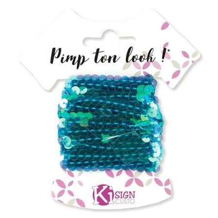 Blå Ocean Pailletterbånd 6m Bredde 6 mm