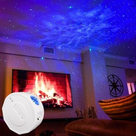 Stjärnprojektor med rymdlampa & Bluetooth-högtalare