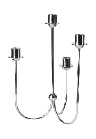 MANO ATELIER Ljusstake i mässing 4 ljus & ljusstakar Silver ONESIZE