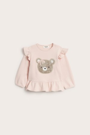 Kappahl | Sweatshirt med volang | Rosa