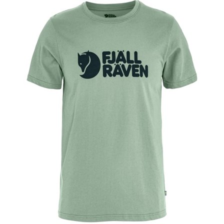 Fjällräven Men's Logo T-Shirt in Misty Green, Bio-Baumwolle | Size: XS