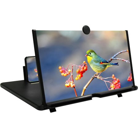 26 cm:n matkapuhelimen näytön suurennuslasi, 3D-puhelimen suurennusnäyttö (musta)