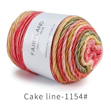 100g Gradient Garnnystan - 100% Bomullsgarn - Mjukt och varmt, flerfärgat tårtbomullsgarn - DIY regnbågsgarn - Lämpligt för stickning eller virkning
